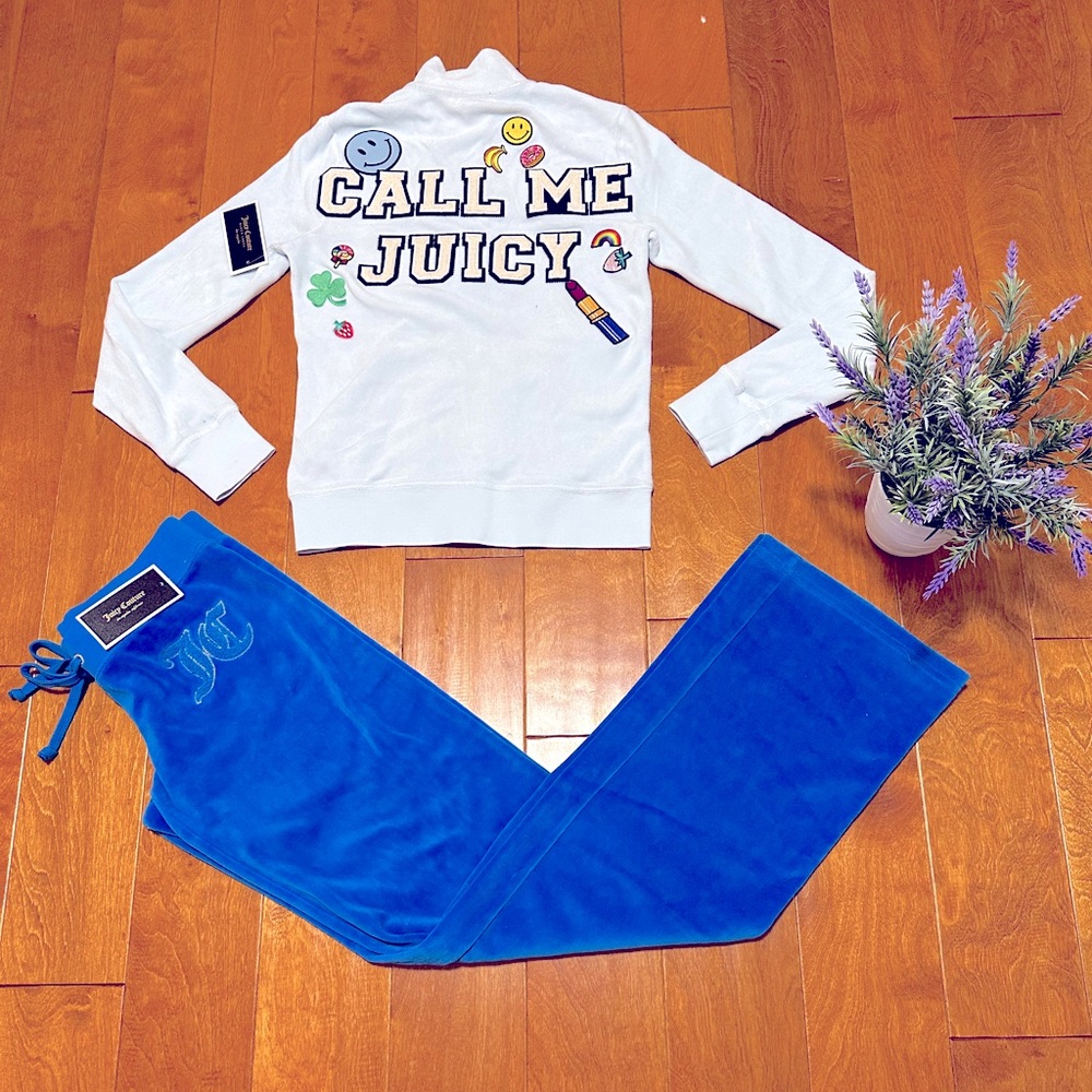 Juicy couture logo velour hoodie & pants
